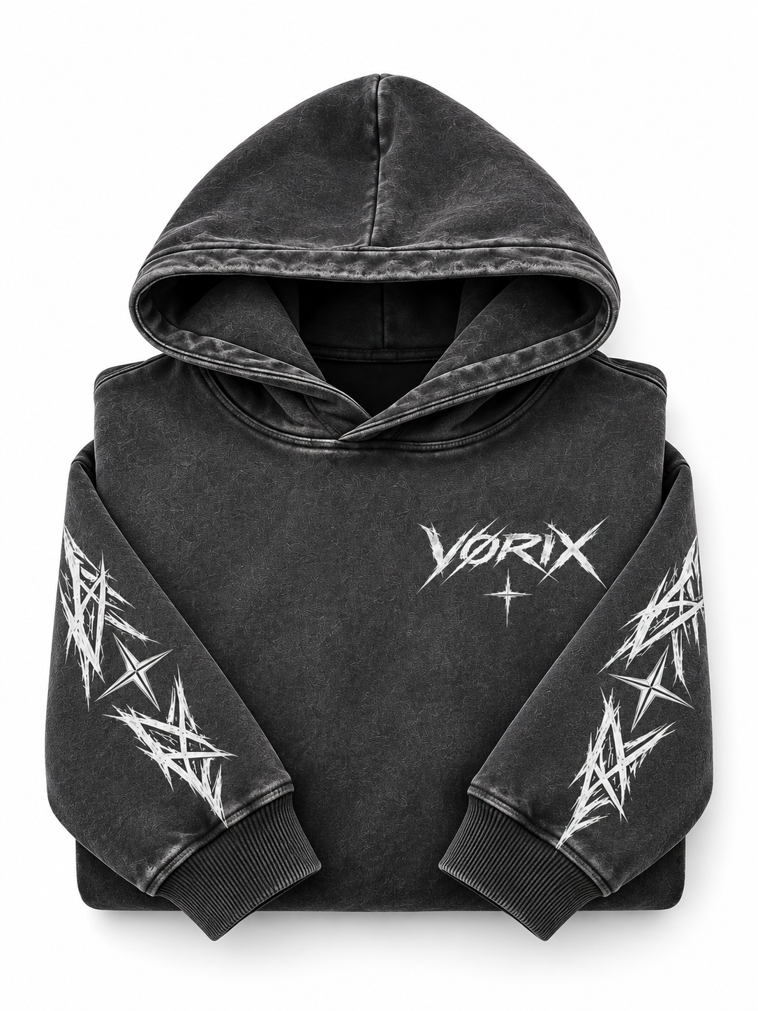 VØRIX Built To Disobey hoodie folded view