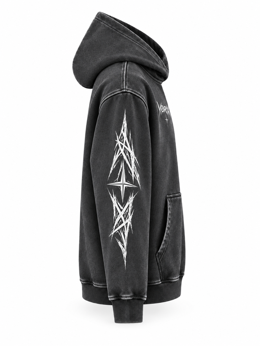 VØRIX Built To Disobey hoodie left side view