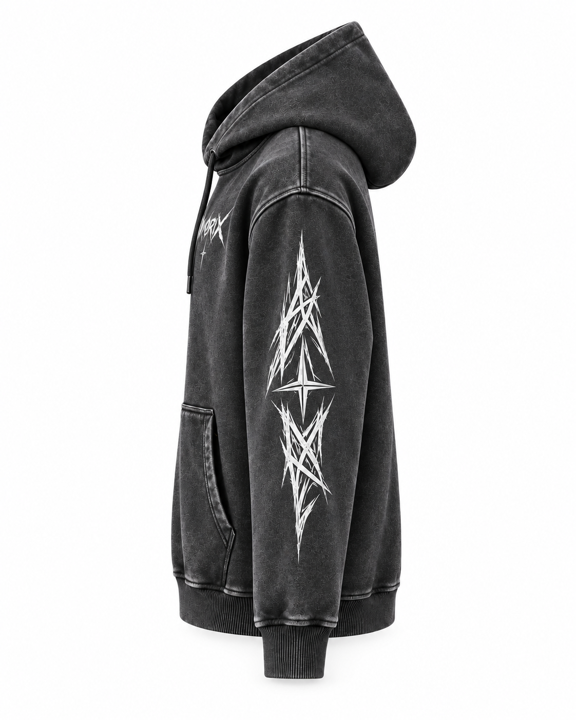 VØRIX Built To Disobey hoodie right side view