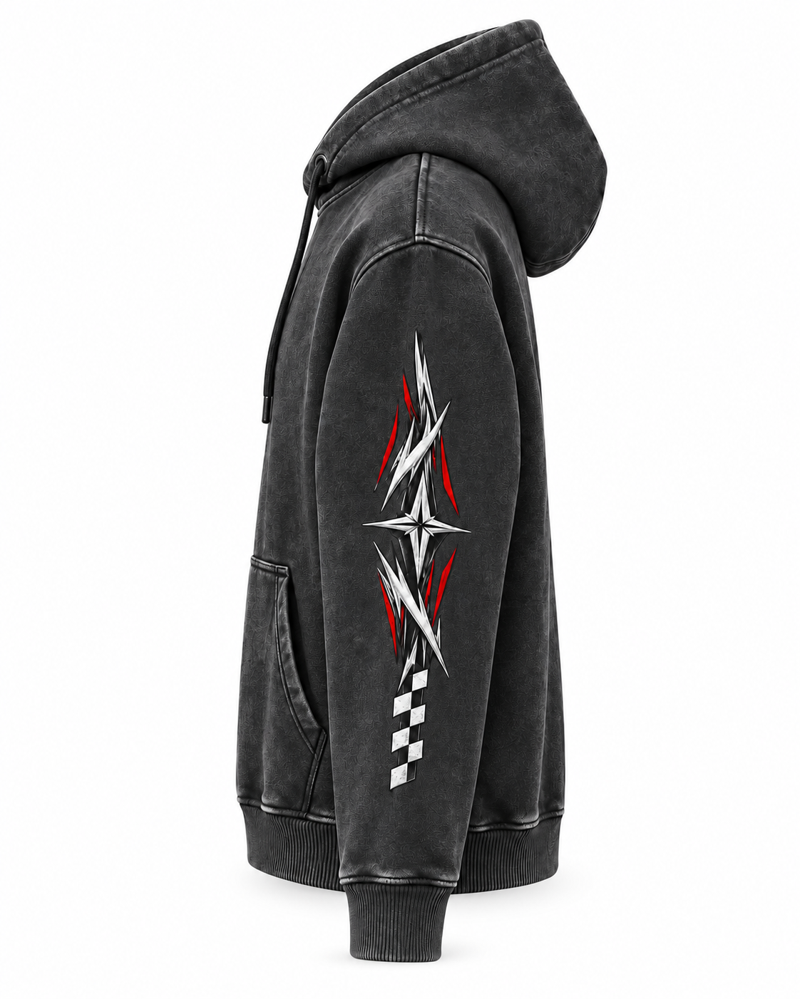 VØRIX Chase The Redline hoodie left side view