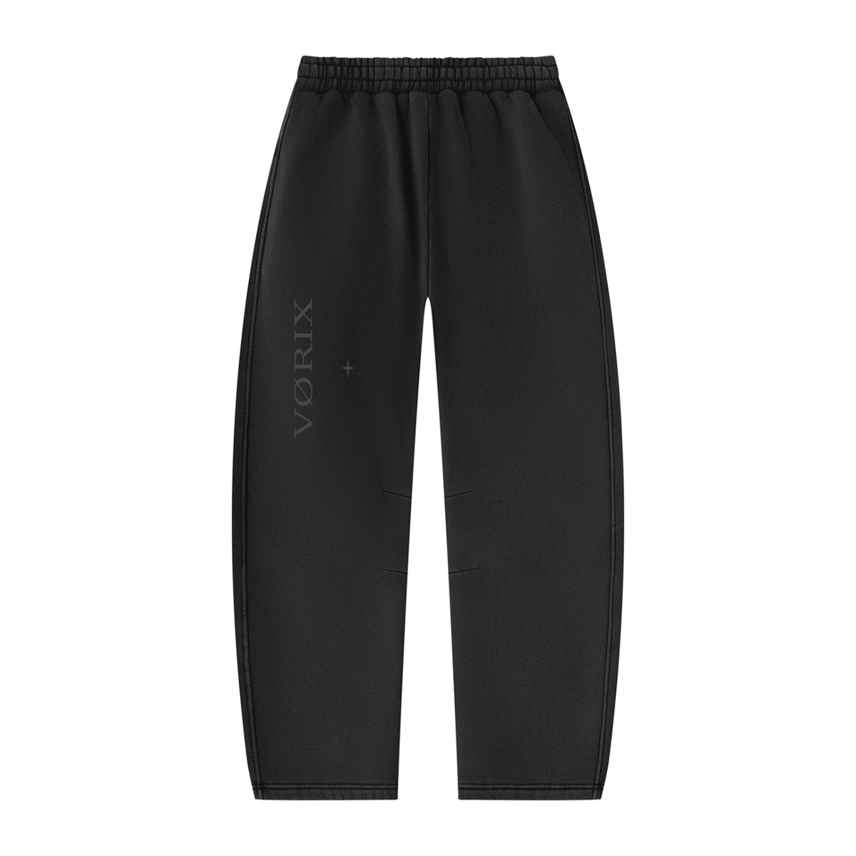 VØRIX ESSENTIAL PANT / 001 washed black sweatpants — product view 2